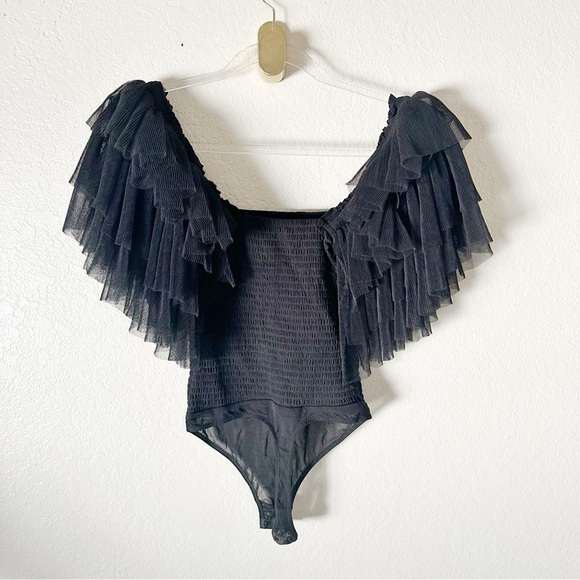 NEW Free People FP Kill The Light Bodysuit in Black size S - Picture 2 of 13